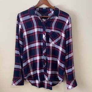Rails Black red and white flannel Size Small